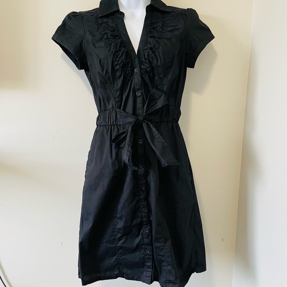 Button down black dress